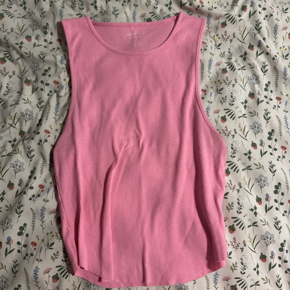 american eagle pink muscle tank